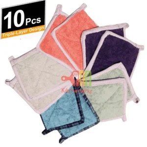 Premium Cotton Kitchen Towel Lusni – 10 Pcs Bundle