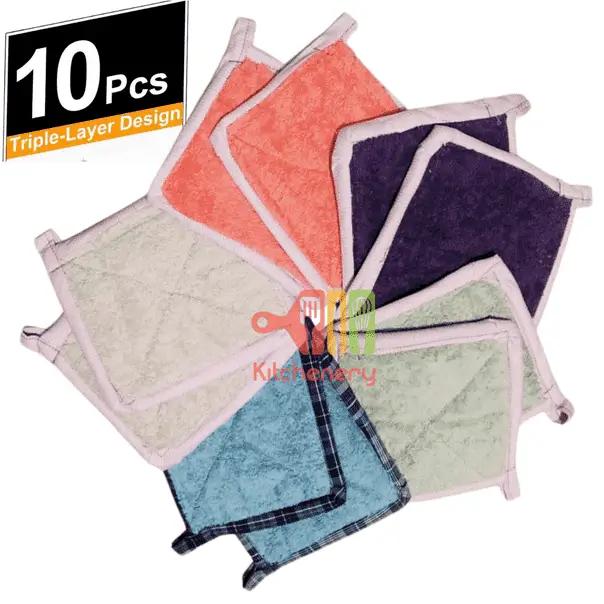 Premium Cotton Kitchen Towel Lusni – 10 Pcs Bundle