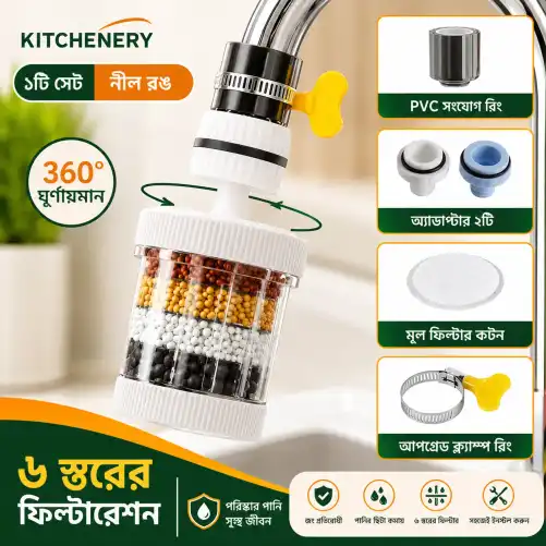 Kitchenery 360° Rotatable 6-Layer Faucet Filter - Image 5
