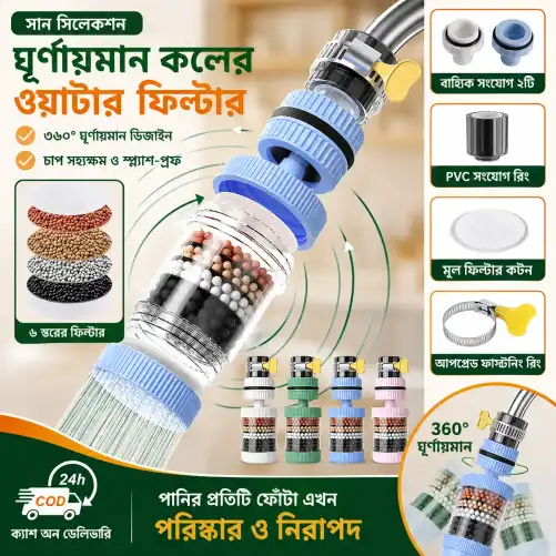 Kitchenery 360° Rotatable 6-Layer Faucet Filter - Image 6